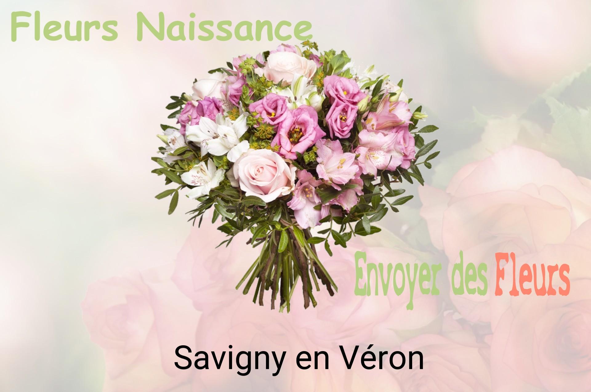 Bouquet de fleurs de naissance livré à Savigny-en-Véron